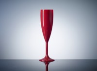 Elite Premium 6.6oz Polycarbonate Red Champagne Glasses